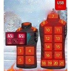 USB 발열 조끼 방한 온열 스마트 패딩 방수 패딩 보온