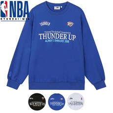 [NBA]봄 가을 루즈핏 팀레터 공용 라운드 맨투맨 3종 1택 4TS041