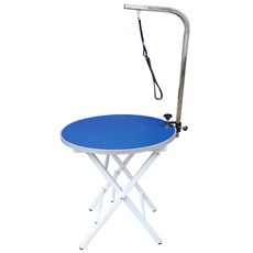 강아지 미용테이블 미용 셀프 목욕 목줄대 핑크) 원형 회전 테이블 직경62CM, 1개