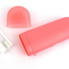 내일창고 휴대용 라운드 칫솔케이스 휴대용칫솔통, 빨간색
