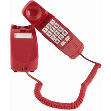 iSoHo Phone 1965 빈티지 인스파이어드 데스크 전화 - 가볍고 휴대하기 쉬운 가정용 유선 선명한 사운드의 신뢰할 수 있는 연결 배터리가 필요 없는 노인 및 사무실용, Crimson RediSoHo Phones iSoHo, 1개