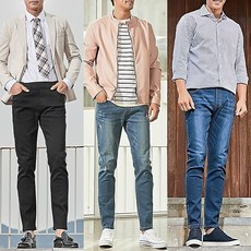 리베레츠_남성 남성스트레치워싱데님팬츠3종세트