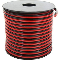 GS Power 14 게이지 와이어(14 AWG) - 스피커 자동차 트레일러 스테레오 및 홈 시어터 용도의 100피트 순 구리 좌초 전기 배선 - 빨간색/검은색, Bonded - 100 ft_14 Gauge, 1개