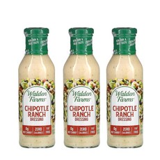 월든 팜스 치폴레 랜치 드레싱 (355ml) x3병 제로칼로리 팻프리, 355ml, 3개