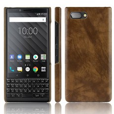 블랙베리 케이스 호환 Blackberry Key 2 Two 케이스 PU 가죽 스킨 충격 방지 하드 커버 전화 KeyTwo BBF100, 03 Brown