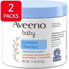 Aveeno Baby Eczema Therapy Nighttime Body Balm 아비노 아기 나이트타임 밤 크림 에크즈마 테라피 312g 2팩