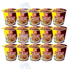 오뚜기 진짬뽕 미니컵 75g 15개 소컵 컵라면 짬뽕라면