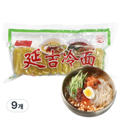 터보마켓 중국 연길냉면 10인분 밀냉면 연변 옥국시, 2kg, 9개