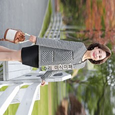 초아영 엄마 양복 미니 양복 봄옷 외투 중장년 여장 춘추 얇은 체크 저고리