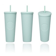 [선물포장] 스타벅스 서머 민트 스터드 체리 블라썸 오로라 블링 레드 지압 텀블러 710ml, 서머 민트 스터드 710ml