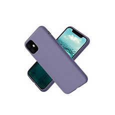 NMT iPhone 11 6.1 인치와 호환되는 액체 실리콘 케이스 젤 고무 전신 보호 충격 방지 커버 케이스 [Lavender gray] - P097308DR3KSFL8, Lavender gray