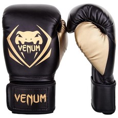 Venum Contender 복싱 글러브 - 블랙/블랙 473.2ml(16온스) 106895, 10-Ounce, 1개