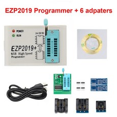 오리지널 EZP2019 고속 USB SPI 프로그래머 지원 24 93 EEPROM 플래시 BIOS 칩 Minipro 어댑터 포함, 02 6 adapter, 1개 - 지스캔m