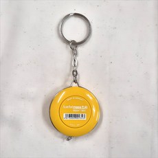 독일제 열쇠고리 원터치 자동줄자 피코줄자 원형줄자 150cm 60inch (색상선택) 헥스더마스, 1개, 옐로