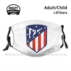 Atletico De Madrid 안티 더스트 페이스 마스크 워셔블 필터 재사용 가능한 아틀레티코 마드리드 마드리드 축구 축구 스포츠 스페인 La Liga Logo|마스크|