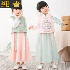 CHUNZHE 여자애 당의 치마 겨울 여아 한 푸 5 세 8 에 입 는 남성복 선복 중국 풍 복고 베 이 비 개량 저고리 분홍색 100