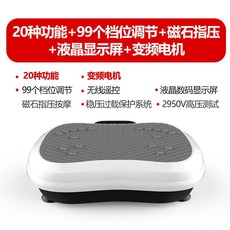 가정용 진동운동기 실내 전신운동 덜덜이 머신 자석마사지기 헬스기구, 20기능+99기어+자석지압+주파수변환모터-흰색