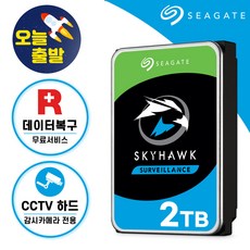 [ 씨게이트 공식스토어 ] 스카이호크 CCTV 하드디스크 감시카메라 CCTV용 HDD, 2TB - cctv하드디스크