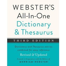 (영문도서) Webster''s All-In-One Dictionary and Thesaurus Third Edition Hardcover, Federal Street Press, English, 9781596951846