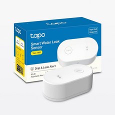 티피링크 TP-Link Tapo 스마트 누수 감지기 허브 필요 물방울 감지 기능 센서 Wi-Fi 90dB 조절 가능한 알람 앱 알림 알렉사 구글 홈과 호환 T300, 1개 - tp-link하드웨어컨트롤러oc300