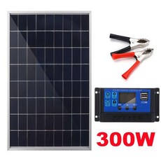슈퍼 태양광 패널 600W 태양 전지 패널 40A 컨트롤러 모듈 자동차 RV 보트 홈 지붕 밴 캠핑 12V 1세트