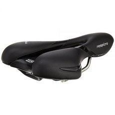 Selle Royal Respiro 부드러운 운동용 자전거 안장 - 로열젤 쿠션 폼 매트릭스 및 방수 쿨 커버 보호 블랙 미디엄 5130HRTA891L4, Moderate, 1개