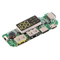 D 듀얼 USB /C 타입 USB 모바일 보조베터리 18650 충전 모듈 배터리 충전기 보드 회로 보호 5V 2.4A, 1) 2.4A