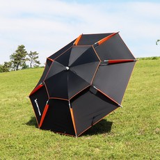 캠피캠 낚시 비치 파라솔 대형 초대형 각도기 우산형그늘막, 1개, 블랙 47인치