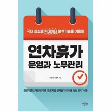 연차 휴가 운영과 노무관리 국내 최초로 빅데이터 분석 기술을 이용한