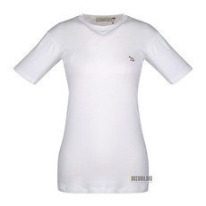 메종키츠네 여성 폭스 패치 화이트 반팔티 FW00140KJ0012 WH