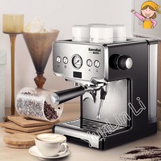 1.7L 커피 메이커 15 바 Cafetera 스팀 반자동 Cafeteira 우유 버블 커피 기계 홈 CRM3605