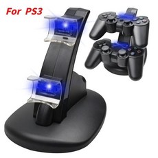 게임패드 듀얼 충전기 PS3 충전 도크 및 USB 케이블 소니 플레이스테이션 3 컨트롤러 콘솔 비행기 게임