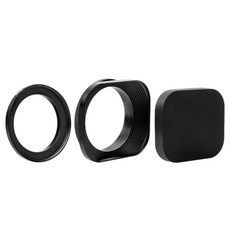 미러리스 용 알루미늄 렌즈 후드 세트 37/39/40.5/46/43/49mm 렌즈 보호기, 40.5mm 검은 색, 1개