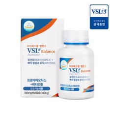 [VSL3] 브이에스엘 밸런스 (생유산균 + 비타민D) 60 캡슐 2개월분, 60정, 1개