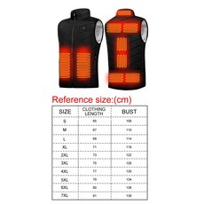 워머 구역 의류 3 온도 바지 남녀공용 온열 전기 모드 개의 난방 가지 방수 10 겨울, L, Heated Vest 3
