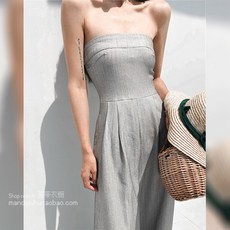 여신 튜브탑 드롭 드레이프 인싸템 멜빵바지 하이웨이스트 날씬해 보이는 적합 허벅지 뿌리가 굵다 의