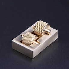 가죽공예 수제 가죽 DIY 오일 상자 도구 박스 버킷 사이드 오일 펜 사이드 상자, 노란색 미니 순수 구리 측면 오일 상자개