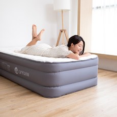녹원 프리미엄 에어매트 캠핑용 자충매트 야외 휴대용 매트리스 펌프 내장형