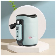 휴대용 보틀 워머 빠른 가열 우유 간호 USB 충전 여행용 병 차량 내 간편한 청소 다기능 일정 온도 181580, 미국B, 블루, 1개