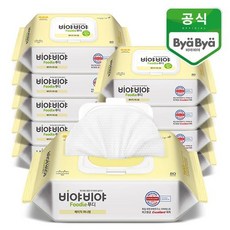 비야비야 푸디 허니밤 물티슈 캡형 80매 10팩, 푸디 허니밤 캡 80매10팩