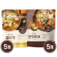 아워홈 뼈없는 갈비탕 400g x 5개 + @ ( 총 10개 모음 ), 뼈없는갈비탕400g  5개+차돌된장찌개300g 5개