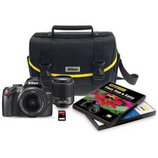 Nikon D3000 DSLR 6 개 번들 18-55mm f 3.5-5.6G AF-S 및 55-200mm f 4-5.6G ED AF-S Nikkor 줌 렌즈, One Color_6 Piece Outfit Kit, 상세 설명 참조0, 상세 설명 참조0