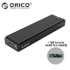 [천삼백케이] [주식회사미르글로벌테크] 오리코본사 M2PV-C3 NVMe M.2케이스+SSD 1TB 포함, 단품