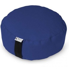콩 제품 자푸 명상 쿠션 둥글고 목화 흙 유기농 메밀로 가득 채움, Navy, Round