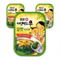 해외여행반찬 깻잎 통조림 혼밥 간편, 70g, 3개