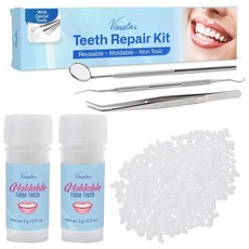 Teeth Repair Kit Temporary Teeth replacement kit Moldable False Teeth Thermal Fitting Beads for S, 1개