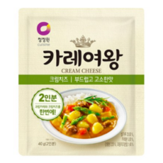 청정원 카레여왕 크림치즈 부드럽고 고소한맛, 40g, 6개