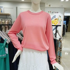 티렌 심플 라운드넥 썸머 니트 L203PWK708