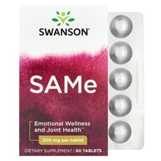 Swanson SAMe 400mg 60정(1정당 200mg), Swanson SAMe 400mg 60정(1정..., 1개, 60정