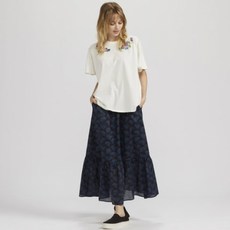 두리번 유니클로 여성복 (UT) ANNA SUI레이어드 롱스커트 427054 UNIQLO